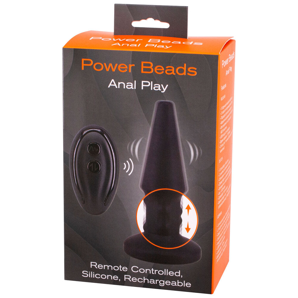 Power Beads Anal Play Rimming And Vibrating Butt Plug