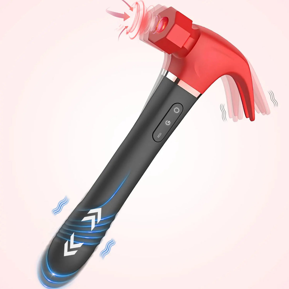 Hammer vibrator with clit stimulator