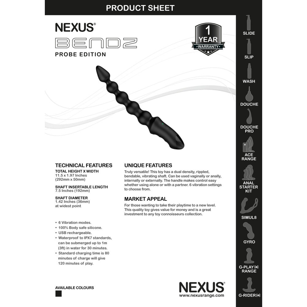 Nexus Bendz Vibrating Anal Probe