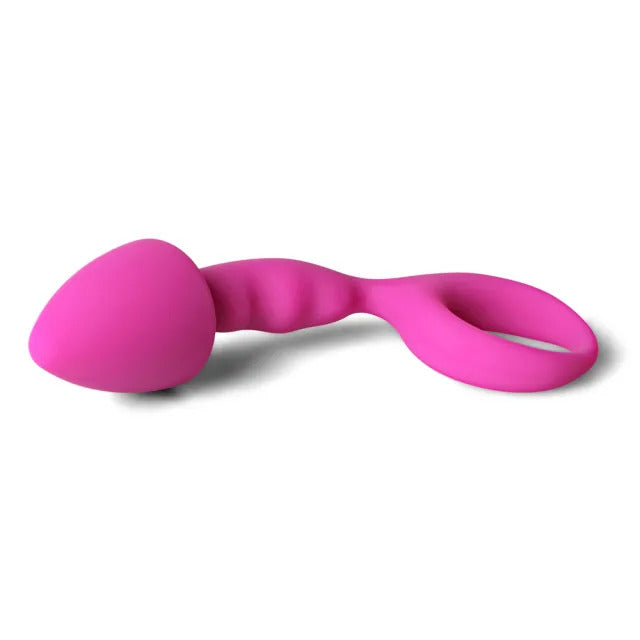 Pink Silicone Curved Comfort Butt Plug