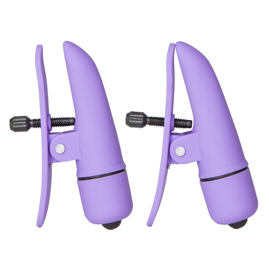 Nipplettes Virbrating Adjustable Purple Nipple Clamps