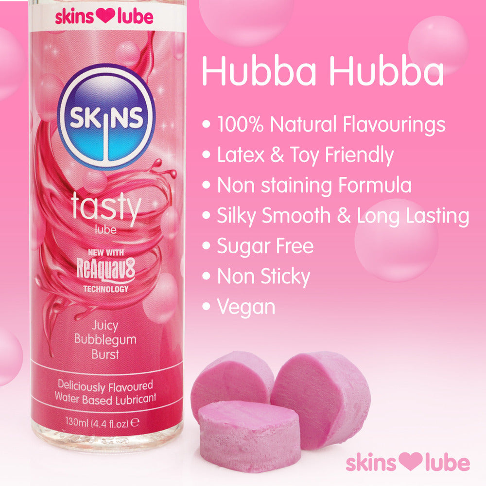 Skins Juicy Bubblegum Blast Waterbased Lubricant 130ml