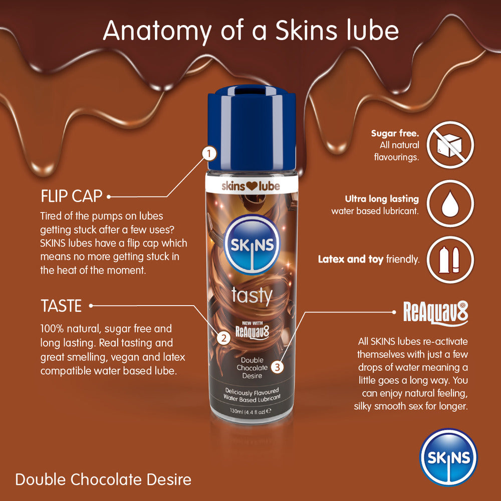 Skins Double Chocolate Desire Waterbased Lubricant 130ml