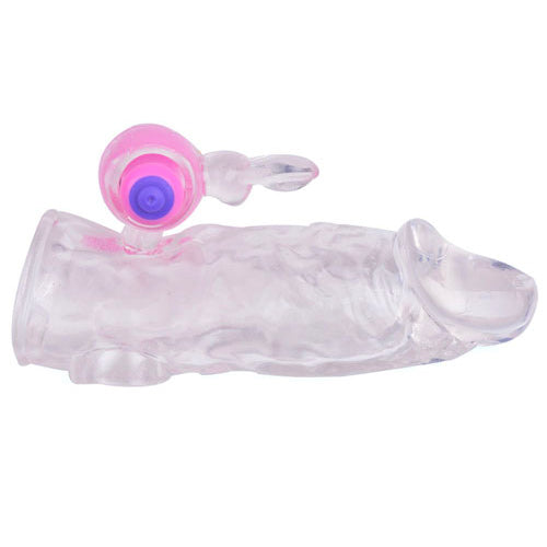 Clear Rabbit Vibrating Penis Extender