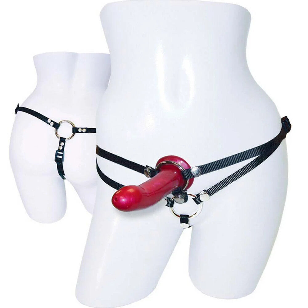 SportSheets Menage A Trois Double Presentation Harness With Dild