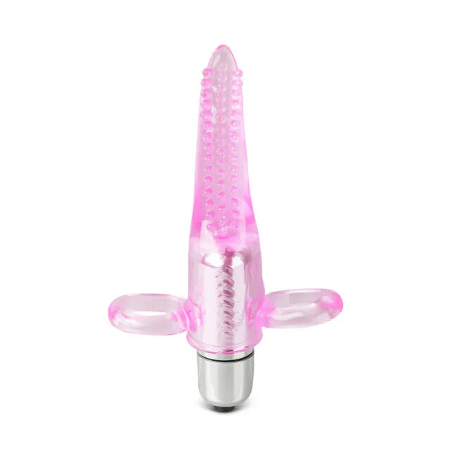 Clear Pink Vibrating Tongue Finger Vibrator