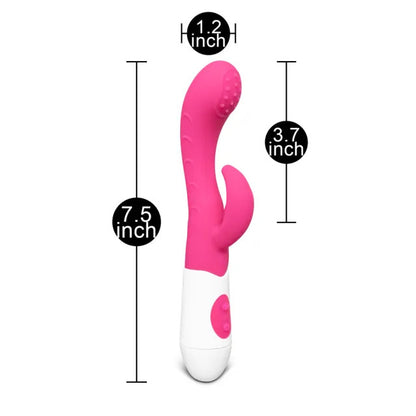 Silicone Dual Motors GSpot Vibrator Pink